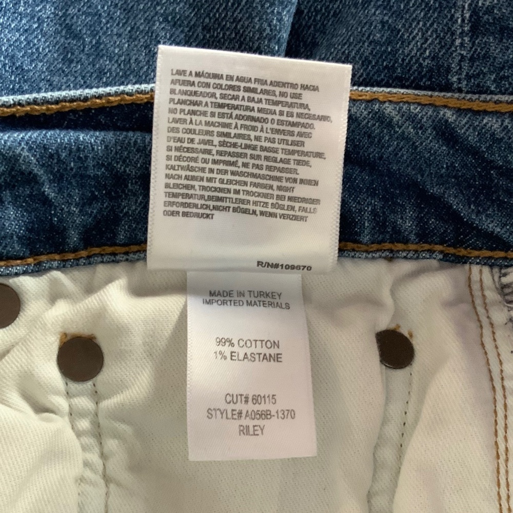Agolde Crop Riley 5 Button Straight High Rise Jeans Size 29 - Picture 9 of 10